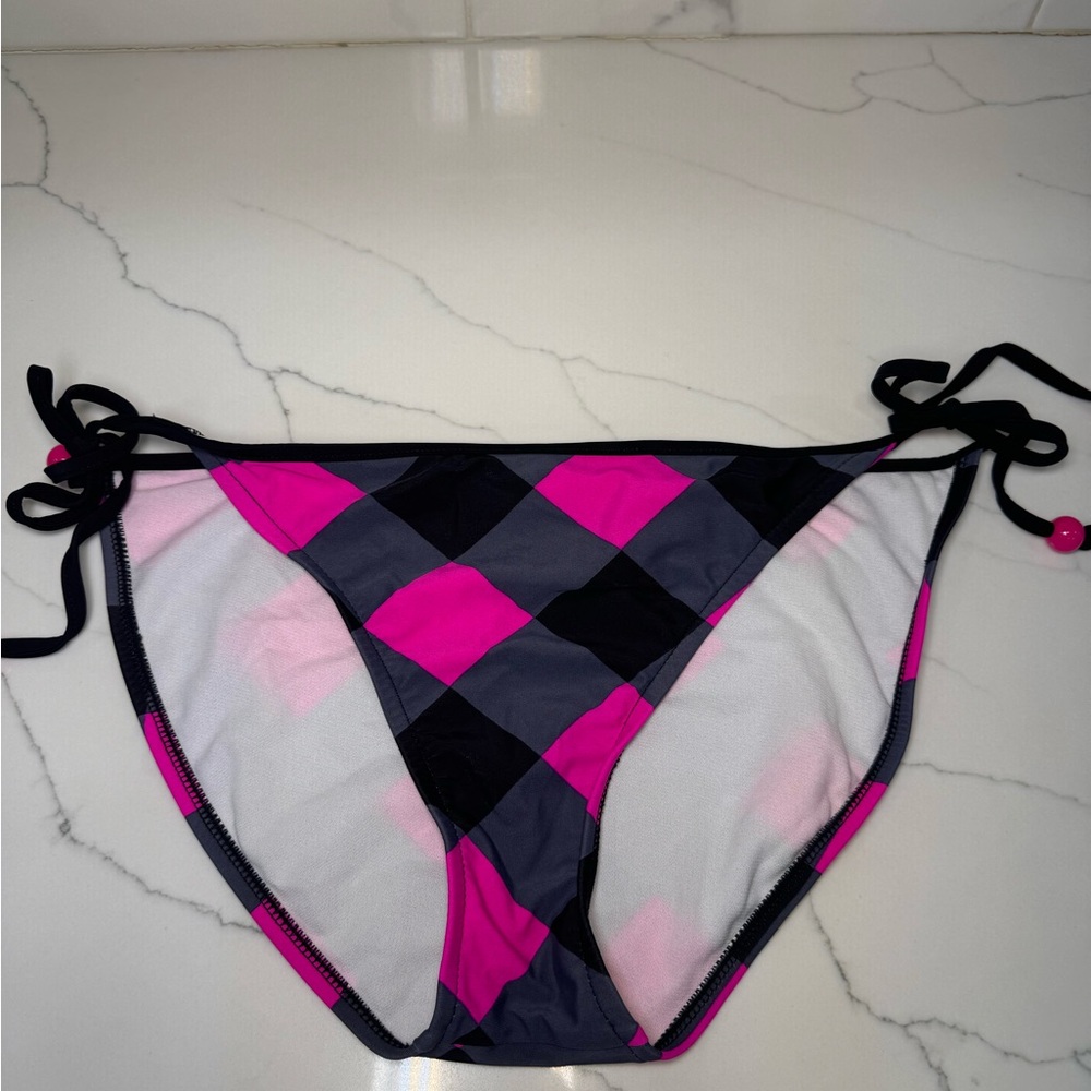 Xhilaration Pink and Black Bikini Bottom